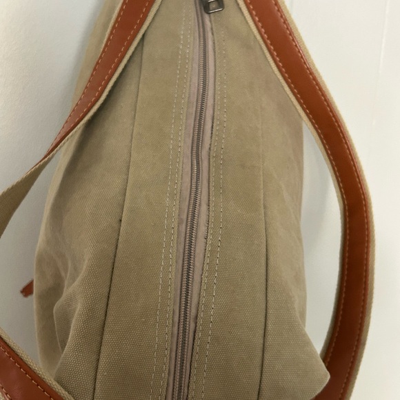 Oris Canvas & Leather Sling Backpack Crossbody Bag Utility Travel sling bag - Picture 13 of 13